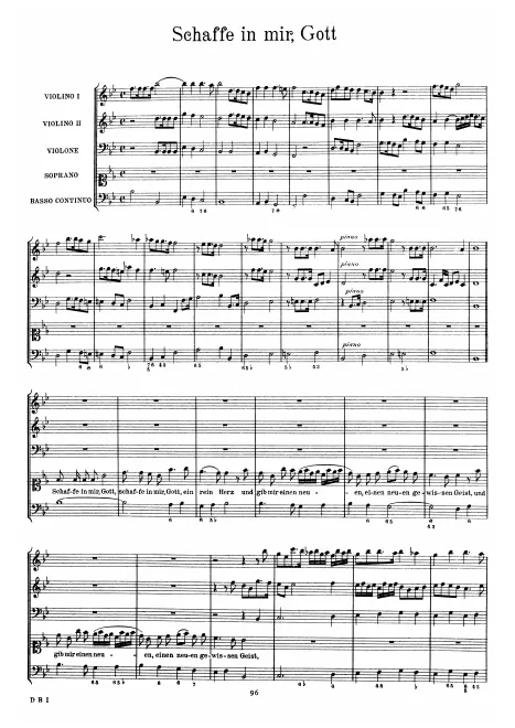 First page of Schaffe in mir, Gott, ein rein Herz, BuxWV 95