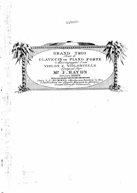 First page of Piano Trio in A-flat major