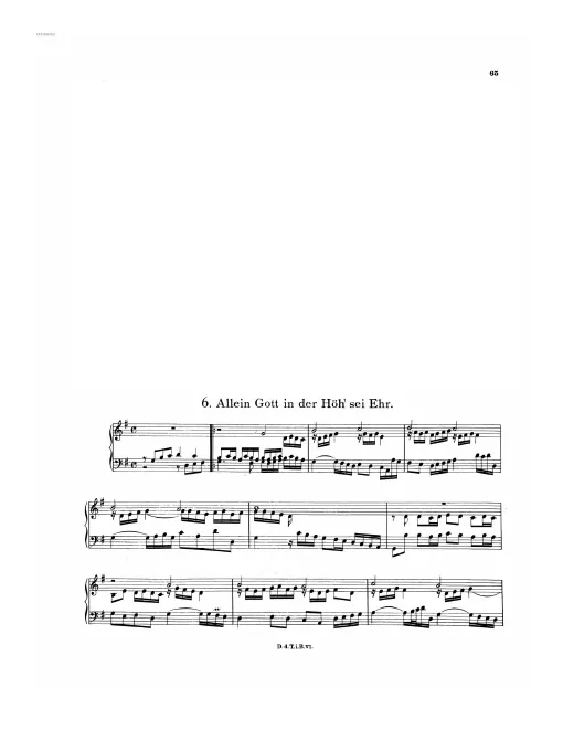 First page of Allein Gott in der Hoh sei Ehr'