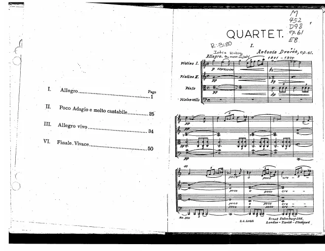 First page of String Quartet No.11