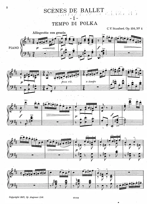 First page of Scènes de ballet