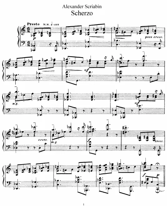 First page of Scherzo