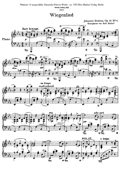 First page of 5 Lieder