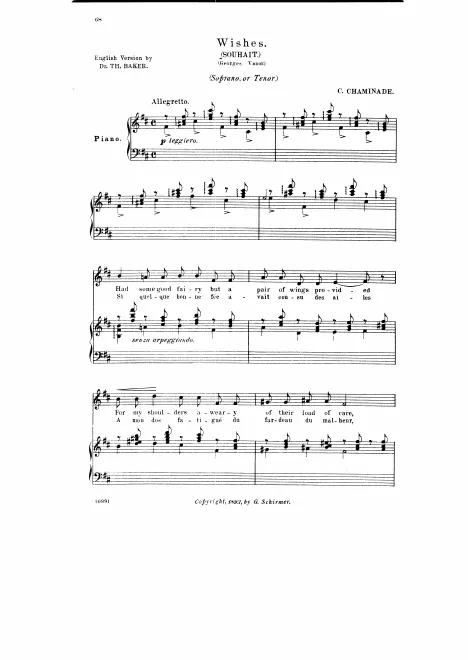 First page of Souhait