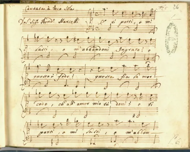 First page of E ti parti e mi lasci e m’abbandoni?