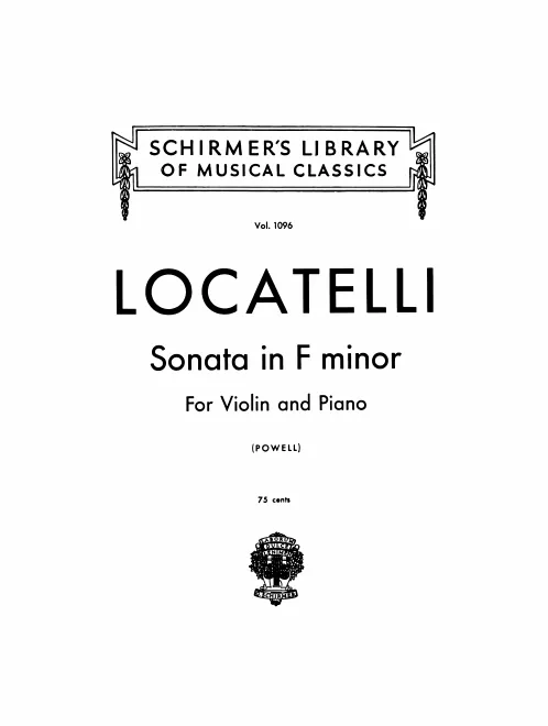 First page of Sonata in F minor