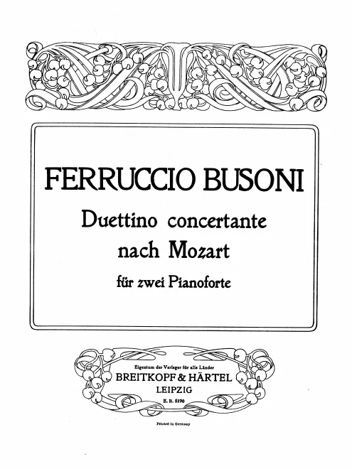 First page of Duettino concertante nach Mozart
