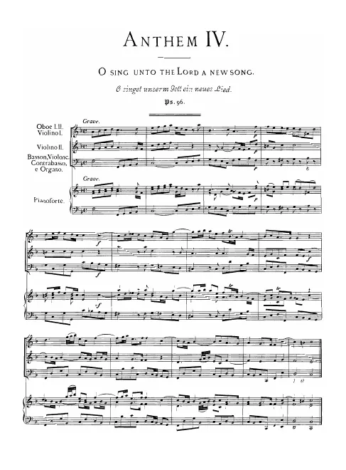 First page of O sing unto the Lord a new song