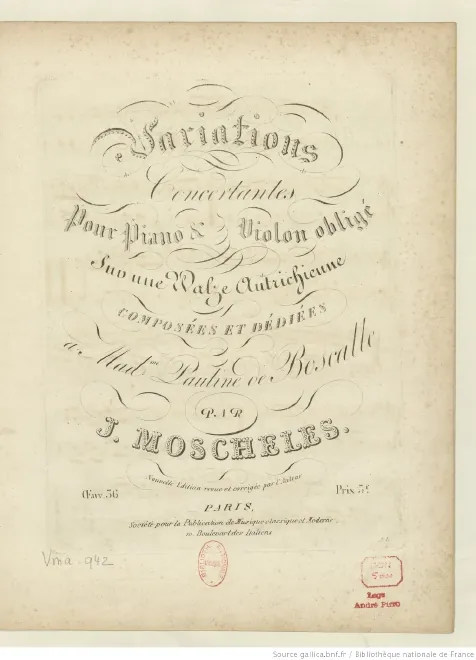 First page of Variations de Concert