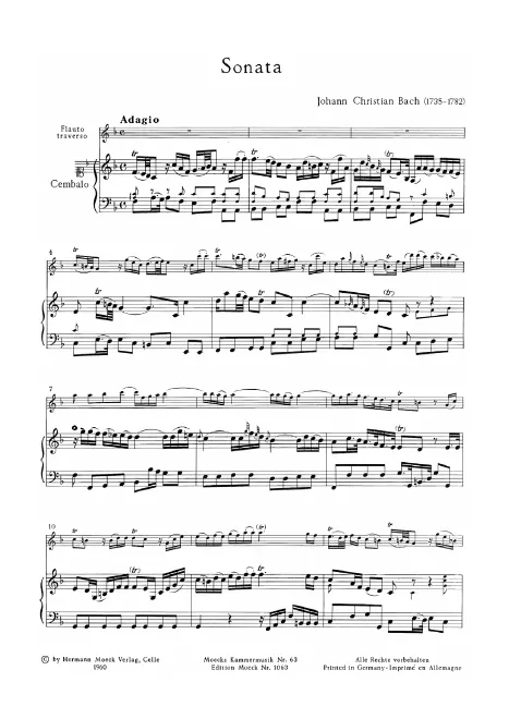 First page of Trio Sonata