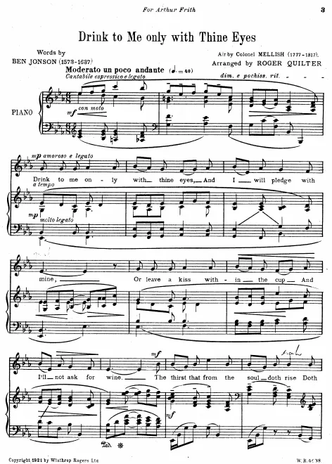 First page of Old English Popular Songs