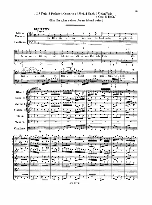First page of Ein Herz, das seinen Jesum lebend weiß