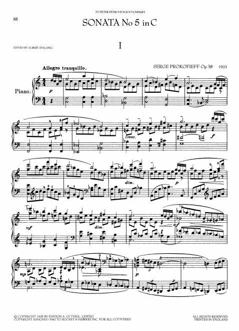 First page of Piano Sonata No.5