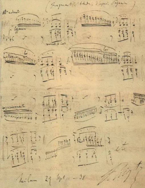First page of Album-Leaf 'Fragment d'Étude, d'apres Paganini'