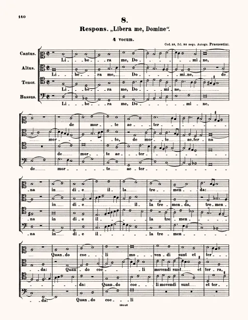 First page of Libera me Domine