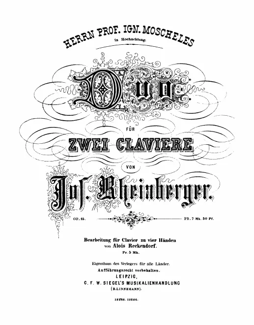 First page of Duo for 2 Pianos