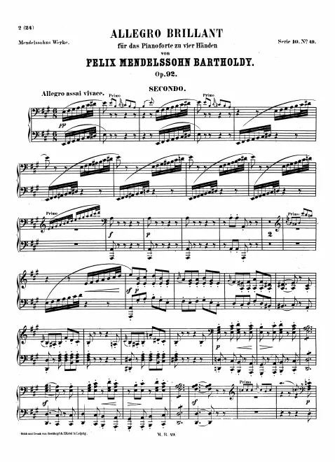 First page of Allegro brillant