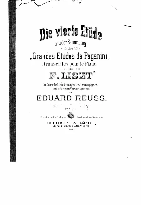 First page of Grandes études de Paganini