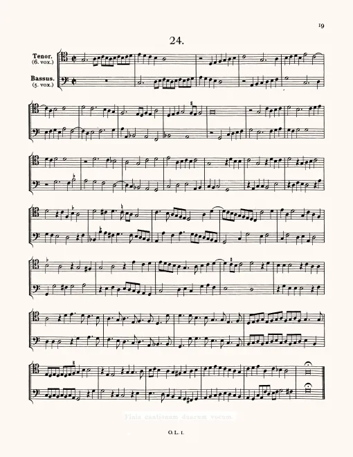 First page of Bicinium, LV 615