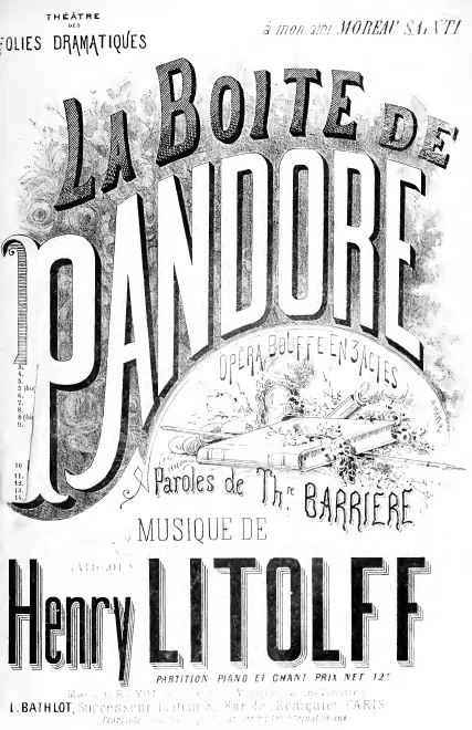 First page of La boîte de Pandore