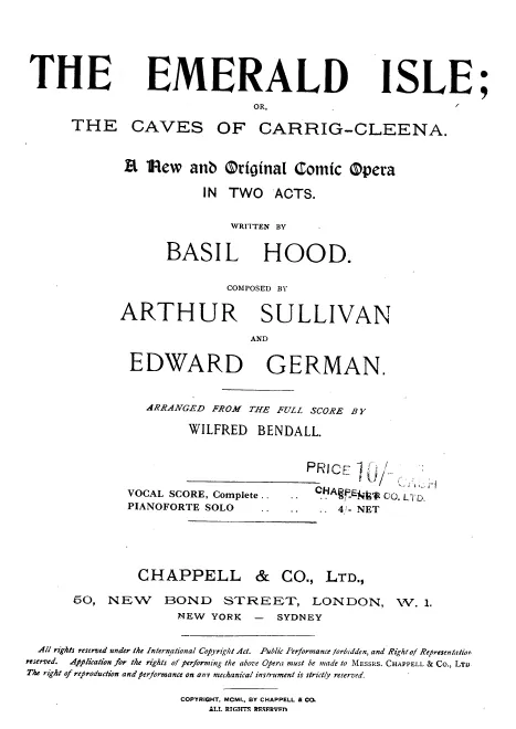 First page of The Emerald Isle