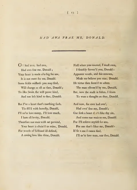 First page of Thou'rt gane awa'