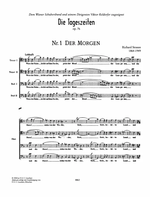 First page of Die Tageszeiten