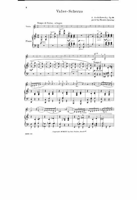 First page of Valse-Scherzo