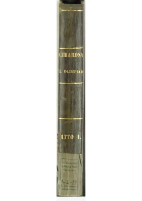 First page of L'Olimpiade