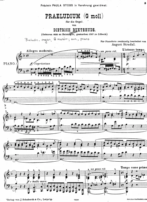 First page of Prelude in G minor
