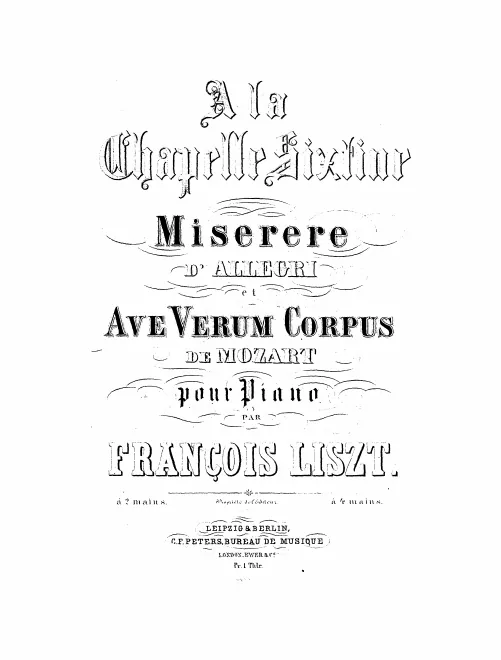 First page of À la Chapelle Sixtine