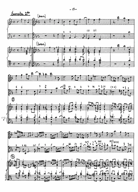 First page of Violin Sonata in B-flat major