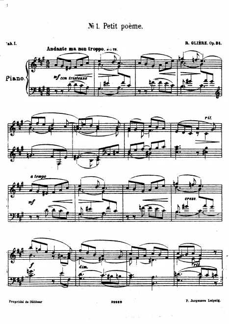 First page of 24 Pièces Caractéristiques pour la Jeunesse