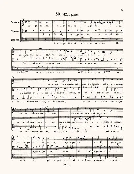 First page of Ego dixi: Domine, miserere mei