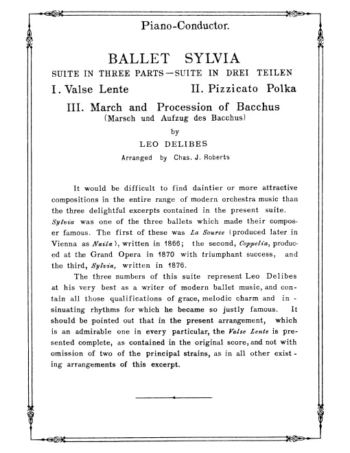 First page of Sylvia