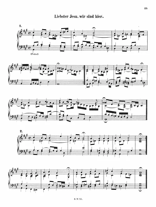 First page of Liebster Jesu, wir sind hier