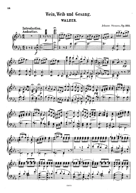 First page of Wein, Weib und Gesang