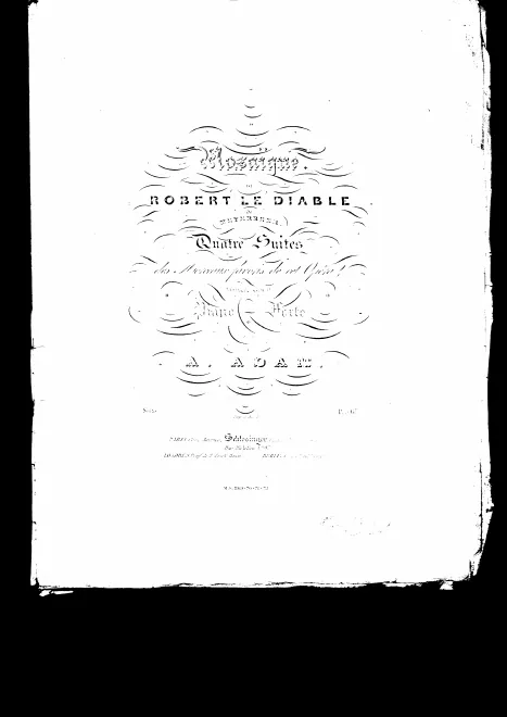 First page of Mosaïque de 'Robert le diable'