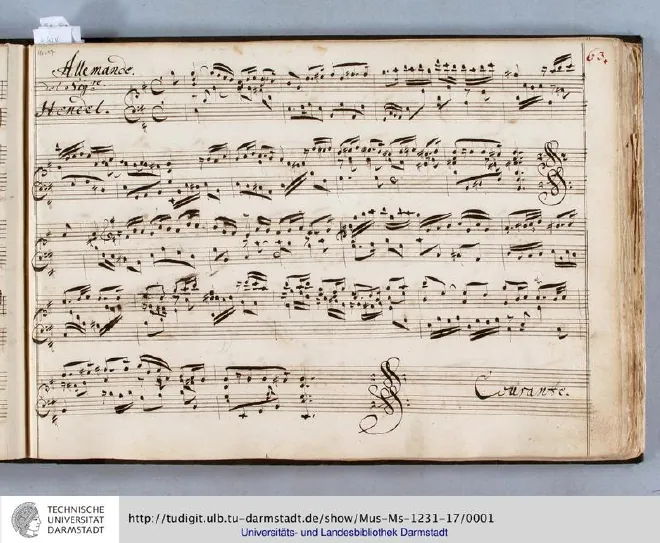 First page of Suite in E minor
