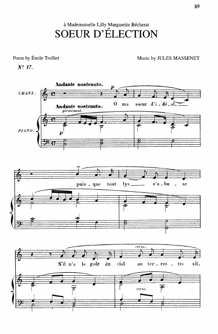 First page of Sœur d'élection
