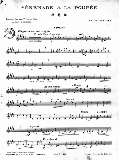 First page of Children's Corner