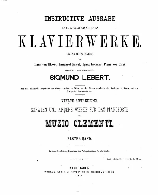 First page of Ausgewählte Sonaten