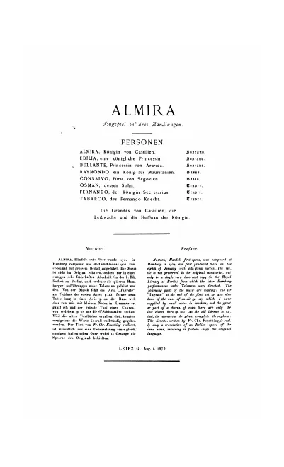 First page of Almira