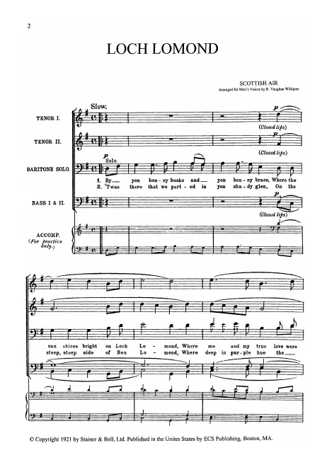 First page of Loch Lomond
