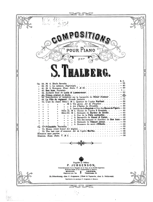 First page of Theme and Etude