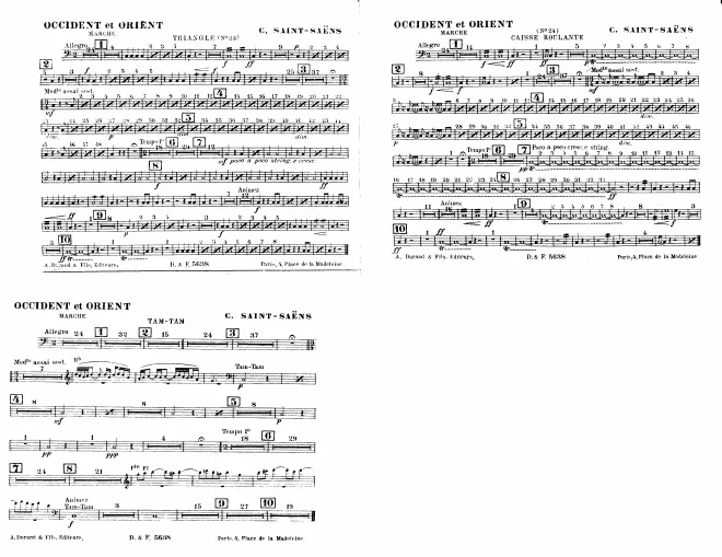 Triangle, Bass Drum, Tam-Tam