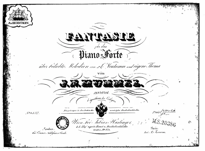 First page of Fantasie in G minor