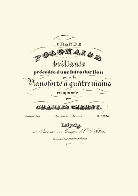First page of Grande Polonaise Brillante précédée d'une Introduction pour le Pianoforte à quatre mains