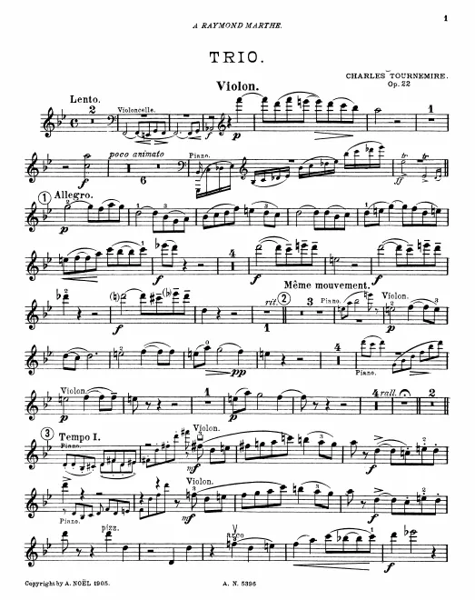 First page of Piano Trio