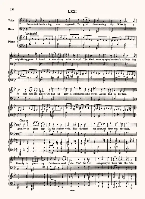 First page of Scarce Had the Rising Sun Appear'd